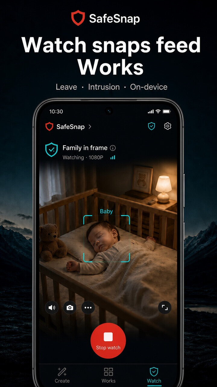 Family watch · leave and intrusion alerts