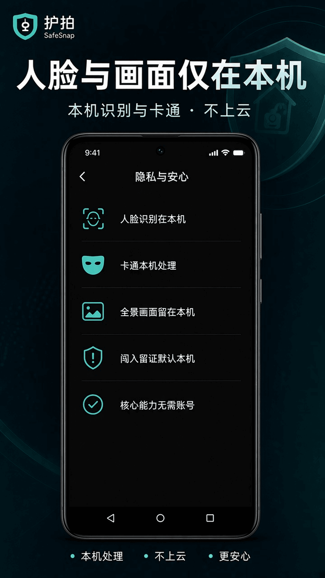 人脸与画面仅在本机